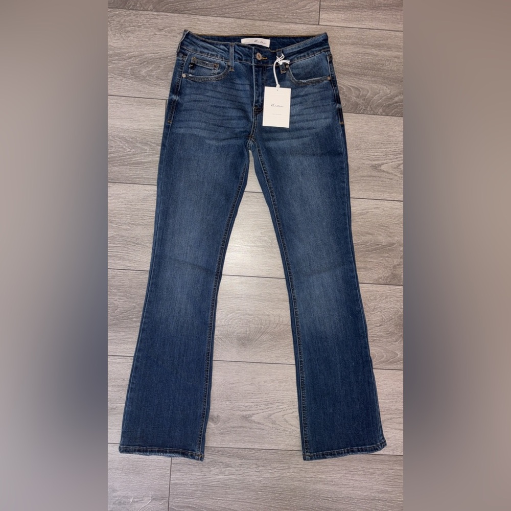 Kancan Size 4/27 Bootcut Flare Denim Jeans Dark Indigo New W Tags